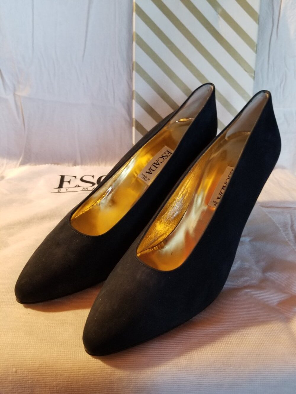 ESCADA Blue Suede high heels